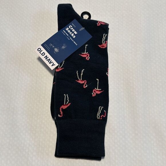 Pink Flamingo Socks Mens Old Navy - Picture 1 of 2